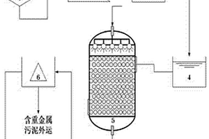 生物反应和化学淋洗结合的工业废水重金属污染的处理系统