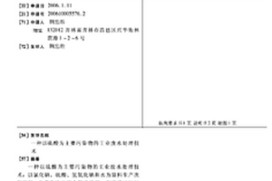 以硫酸为主要污染物的工业废水处理技术