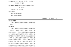 生物质炭吸附生物质废水中的有机物的工艺方法