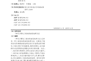 用于煤化工废水的深度处理方法