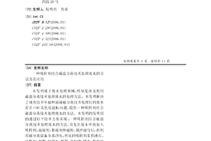 吸附剂结合磁盘分离技术处理废水的方法及其应用