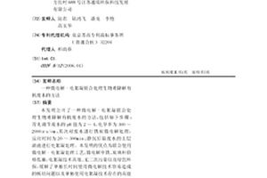 微电解-电絮凝联合处理生物难降解有机废水的方法