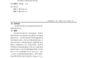 纳米零价铁为引发剂处理典型重金属、有机氯废水方法