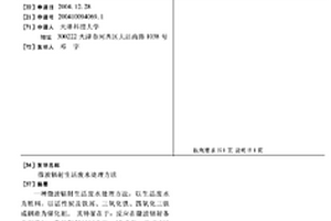 微波辐射生活废水处理方法