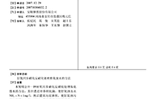 好氧同步硝化反硝化处理焦化废水的方法