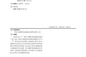 矿山酸性重金属废水处理及回用工艺