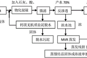 高盐分高硬度废水零排放的处理装置及方法