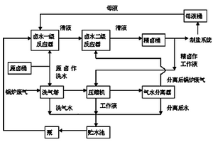 真空制盐卤水及锅炉废气净化处理工艺及其装置