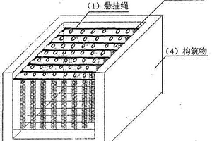 悬挂式生物绳填料网箱式安装方法用的悬挂绳