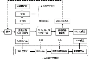 从高盐水合肼溶液中回收并精制盐碱的方法