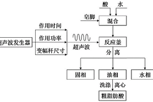 超声波辅助皂脚加压水解一步转化脂肪酸的方法