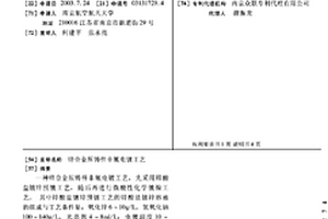 锌合金压铸件非氰电镀工艺