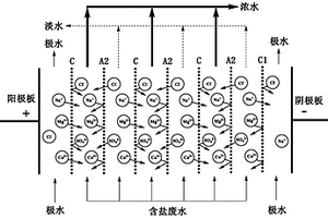 采用定向驱动技术防止极水系统结垢的电渗析装置及方法