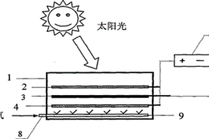 太阳能光电催化氧化水中有机物的装置
