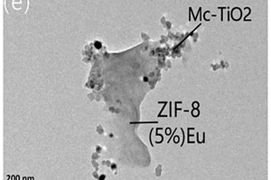 混晶结构二氧化钛与掺杂稀土金属的ZIF-8复合材料及制备与应用