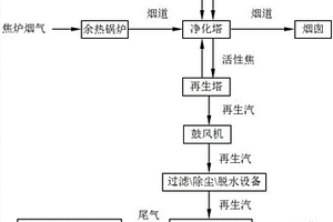运用制硫酸系统处理活性焦法焦炉烟气脱硫脱硝酸汽的处理系统