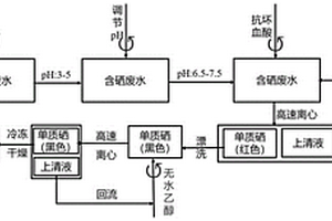 去除废水中的硒并同步回收高纯杆状晶体硒的方法