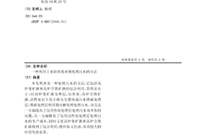 利用工业固体废弃物处理污水的方法