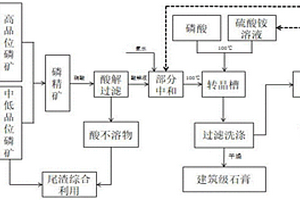 硝酸分解磷矿酸解液除钙副产α型建筑石膏的方法