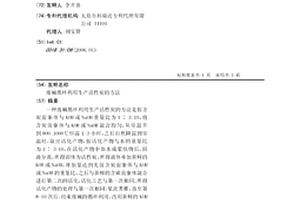 废碱循环利用生产活性炭的方法