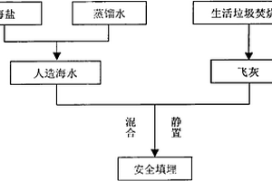 用人造海水稳定生活垃圾焚烧厂飞灰的方法