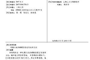 电镀污泥的磷酸盐稳定化处理方法