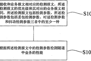 隧道多业务性能检测方法和装置