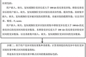 一种基于基准集的基因组结构变异性能检测方法