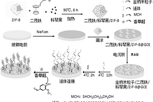 基于纳米复合物修饰电极的香草醛比率电化学适体传感器的制备方法