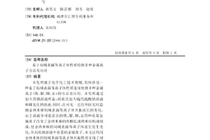 基于局域表面等离子体性质检测多种金属离子方法及应用