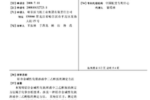 铝合金碱性化铣溶液中三乙醇胺的测定方法