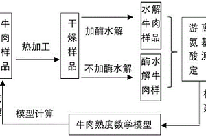 基于化学的煎制牛肉熟度分级表征方法