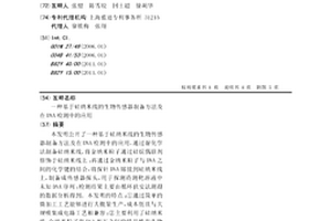基于硅纳米线的生物传感器制备方法及在DNA检测中的应用