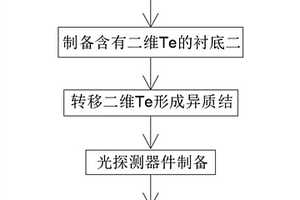 基于二维材料Te/MoS2异质结的光探测器的制备方法