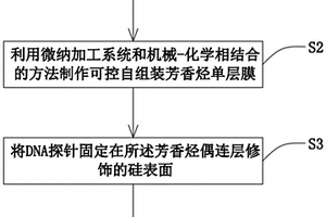 短链芳香烃分子介导硅基底固定DNA探针的方法