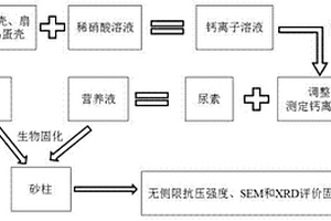 利用再生钙源通过微生物诱导碳酸钙沉淀固化砂土的方法