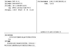 在体实时光敏感血液PH传感器及其制备方法