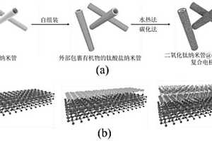 具有高能量密度和快充性能的超长二氧化钛纳米管@碳@硫化钼复合电极的制备方法