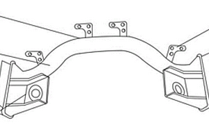 板簧前吊耳横梁总成