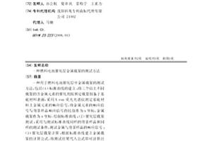 燃料电池催化层金属载量的测试方法