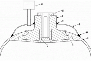 储氢气瓶内胆封头部位密封状态的无损检测工装