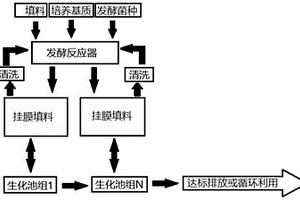 通过发酵反应器在填料上挂膜并向生化池转移的方法