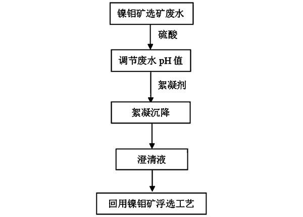 镍钼矿选矿废水的处理回用方法