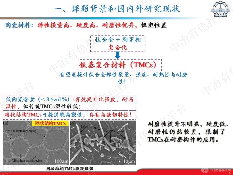 TIG熔覆高硬度钛基复合涂层组织演变与磨损机制