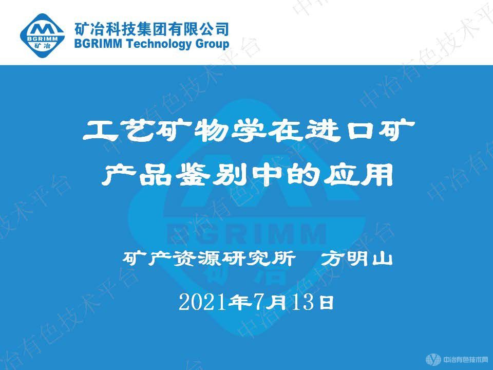 工艺矿物学在进口矿产品鉴别中的应用