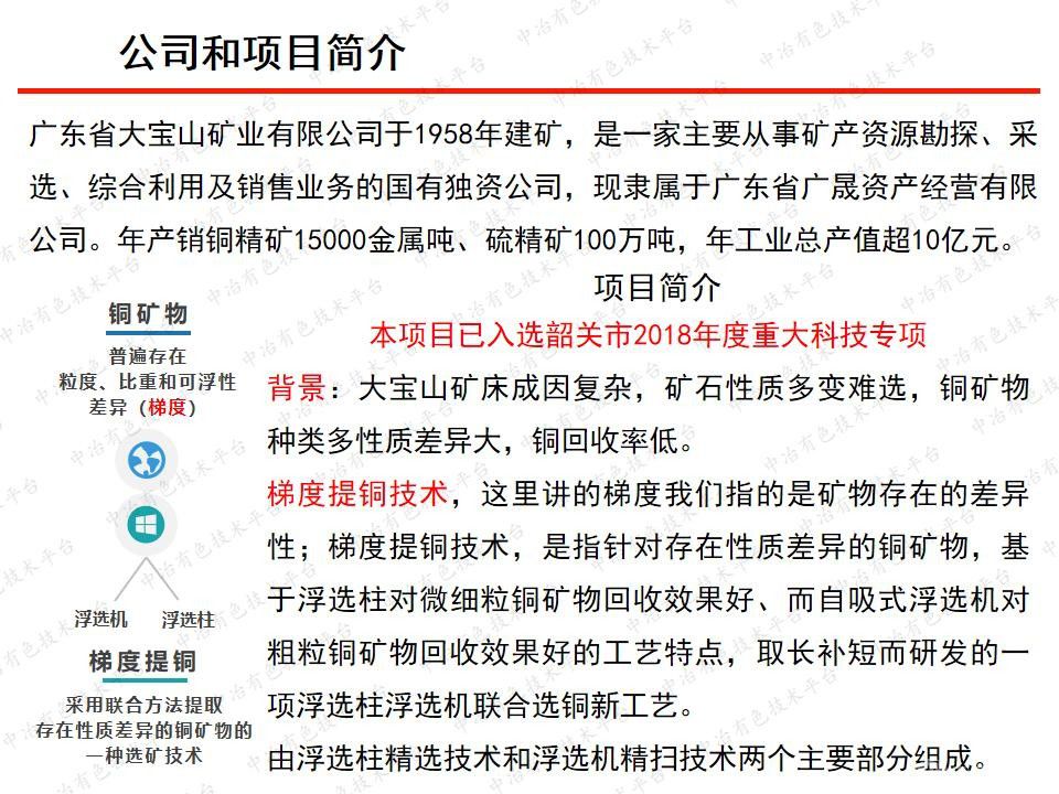 梯度提铜技术升级改造