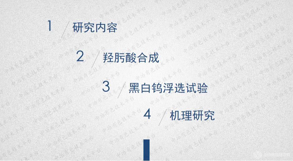 新型羟肟酸对黑白钨的浮选行为及其机理研究