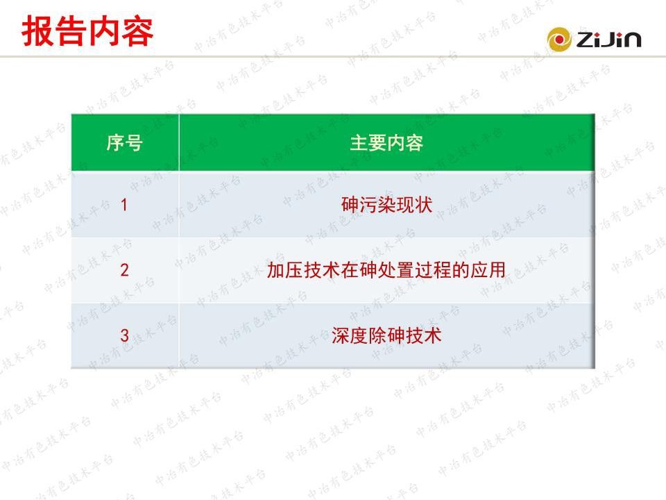 加压技术在砷处置过程中的应用及深度除砷技术