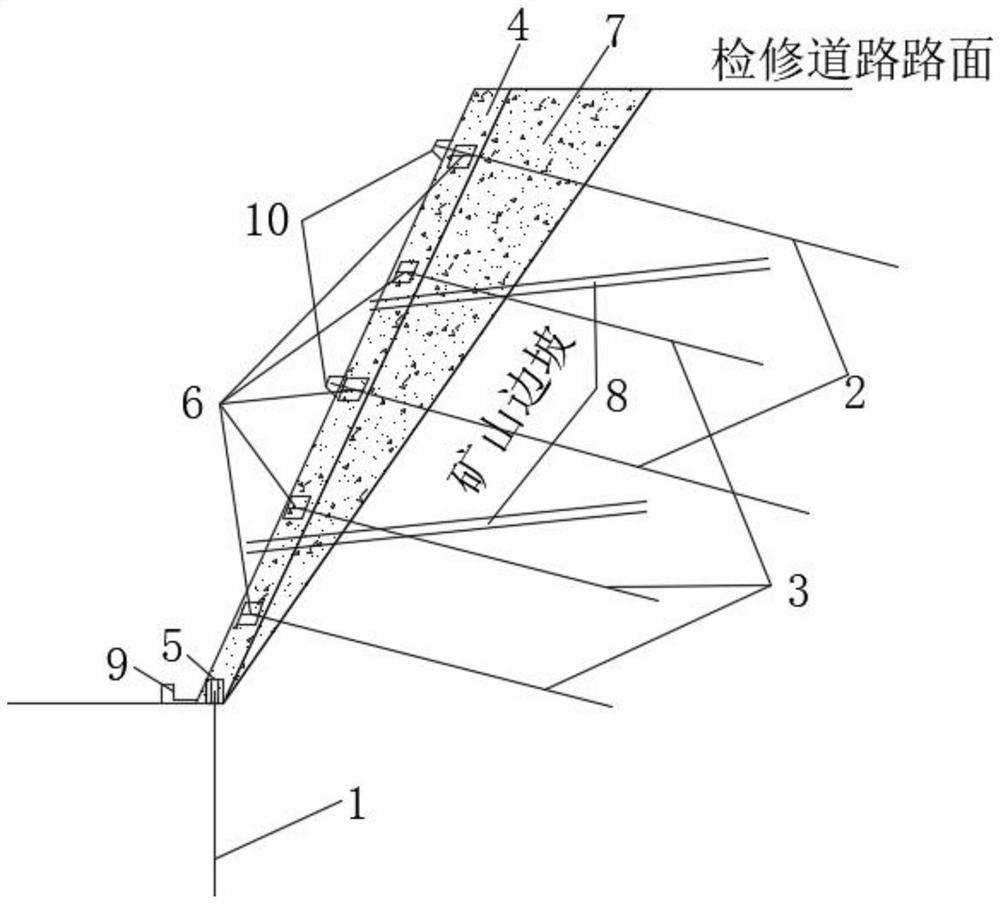 用于矿山检修道路修复的桩锚墙加固方法