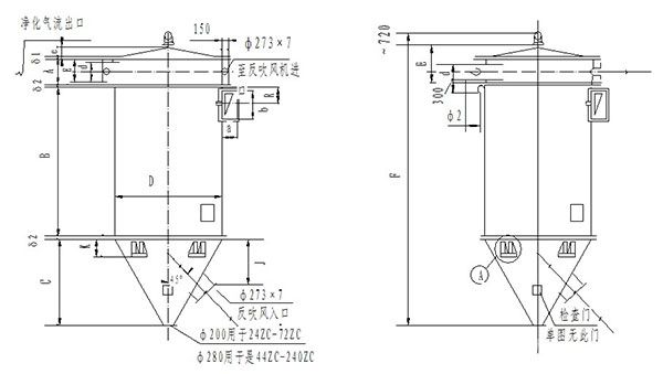 ZC(LPD)型机械回转反吹扁布袋除尘器-工作原理